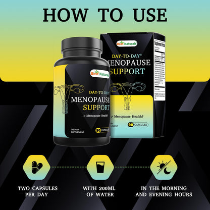 USA imported Best Naturals menopause support vegetarian capsules packaging details