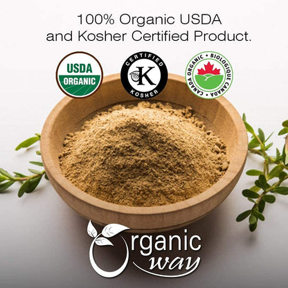 Authentic USA imported Organic Way Brahmi powder for hair care and wellness recipes.