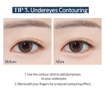 Hydrating face contouring stick with vitamin E and jojoba esters