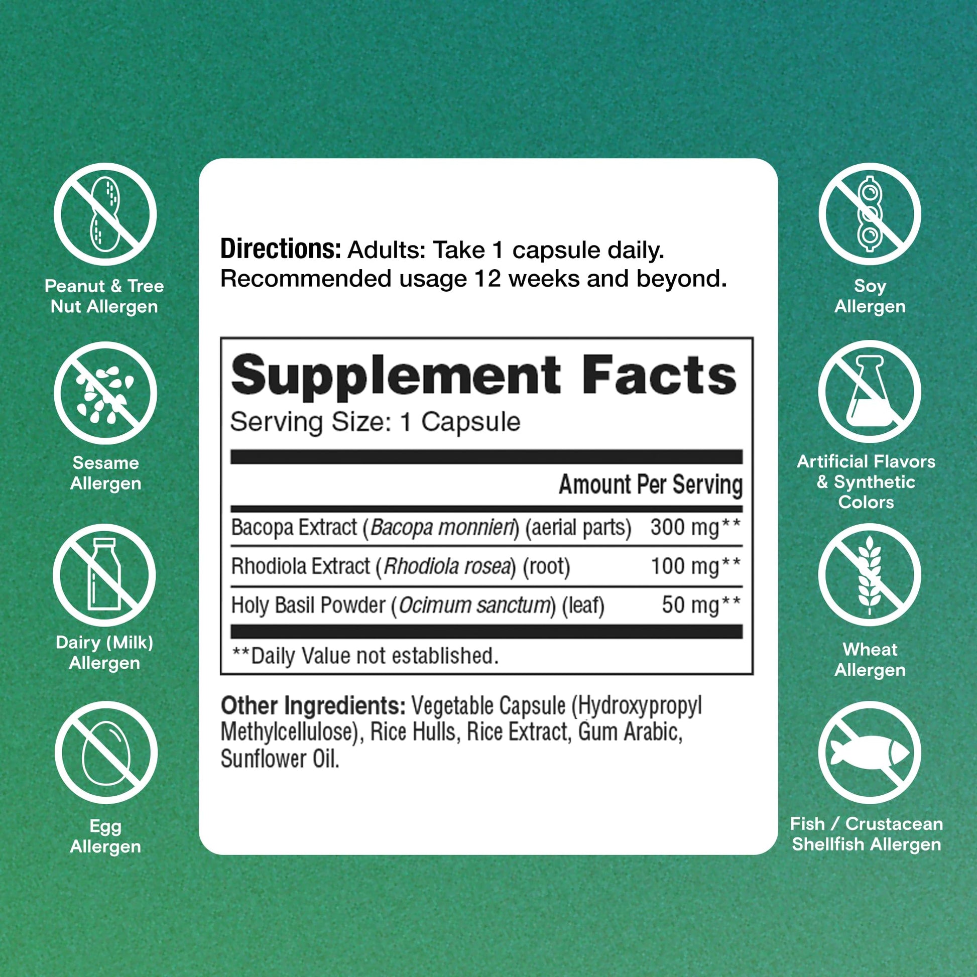 One A Day Cognitive Support plant powered capsules for reducing stress and mental fatigue