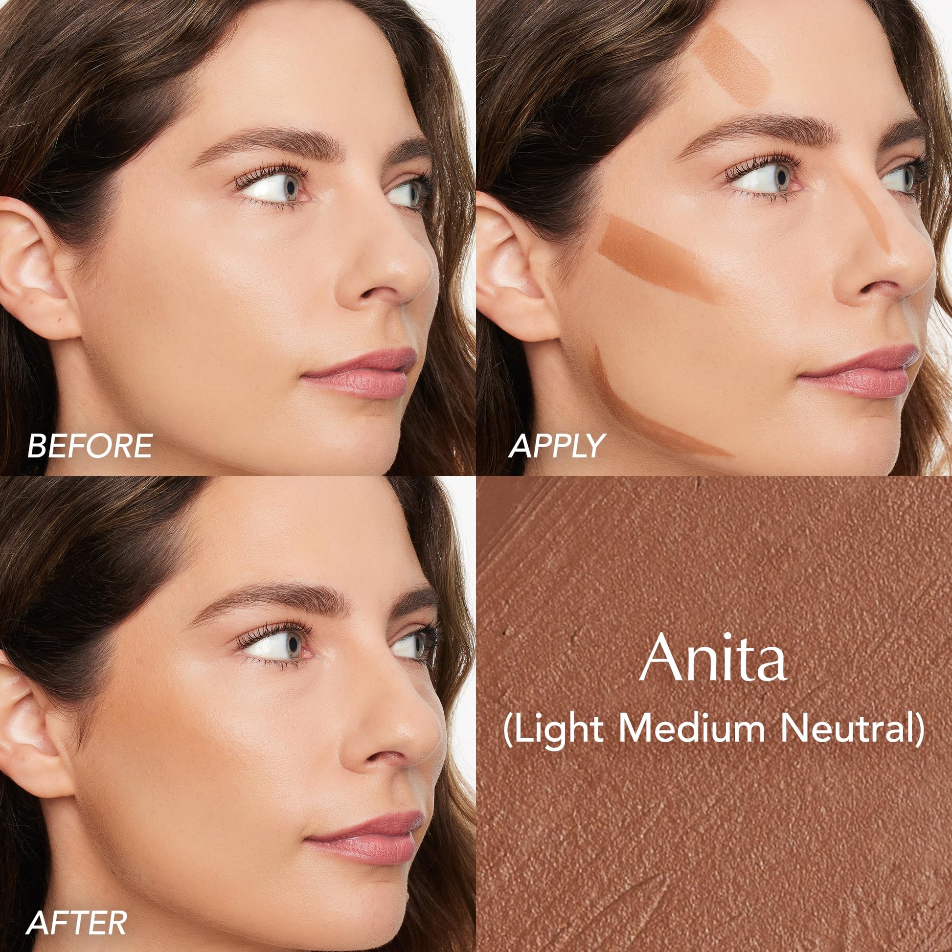 Thrive Causemetics cream contour stick in shade Anita light medium neutral