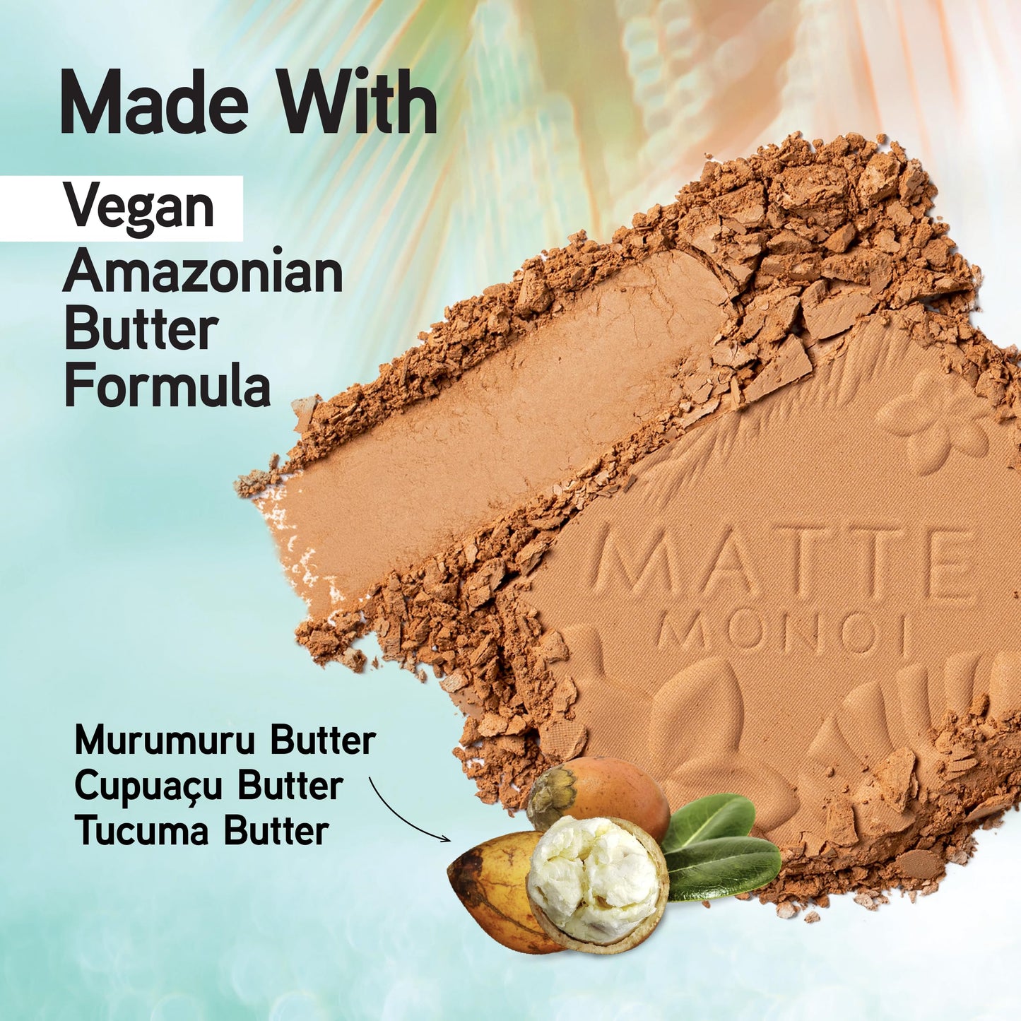 Too Faced Sun Bunny powder bronzer textured close up shot for luminous glow