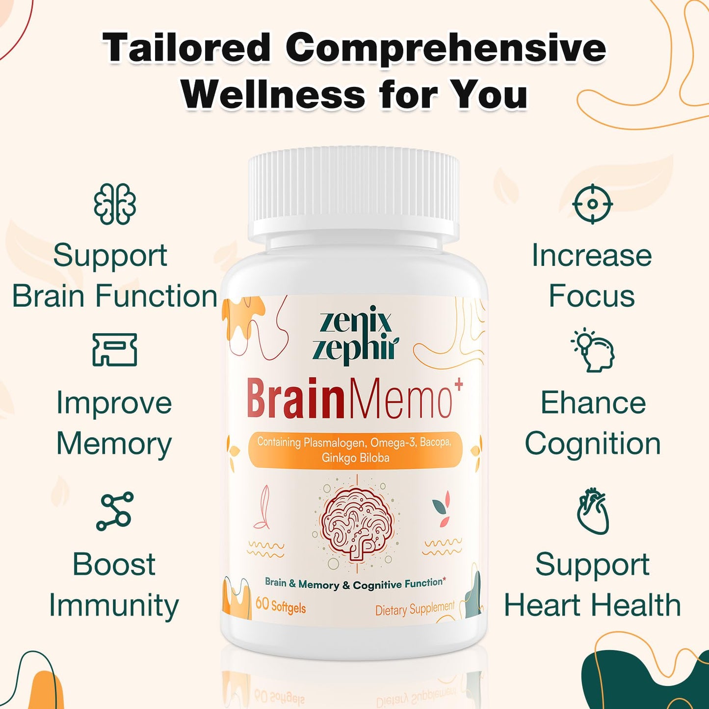 Authentic ZenixZephir cognitive focus supplement packaging for advanced mental clarity.
