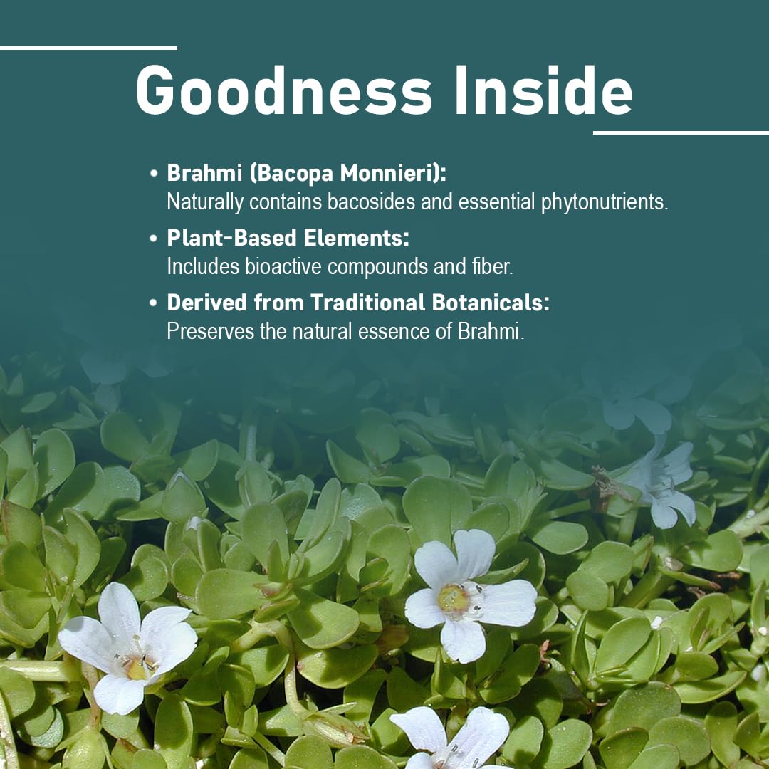 Pure Bacopa Monnieri herbal supplement tablets for positive mind support