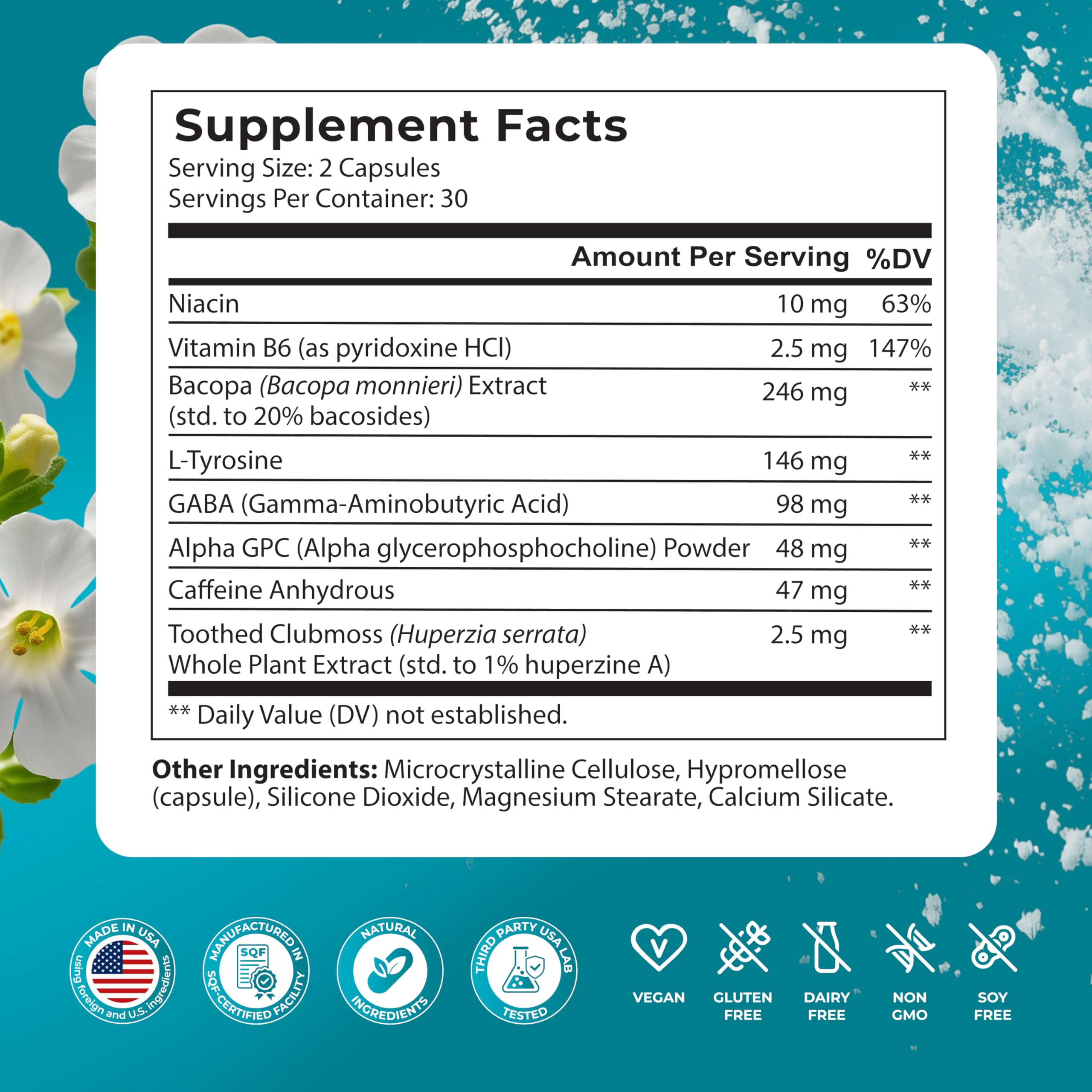 PureHealth Research nootropic brain health bottle with Alpha GPC