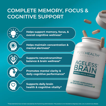 Ageless Brain memory and focus capsules imported from USA