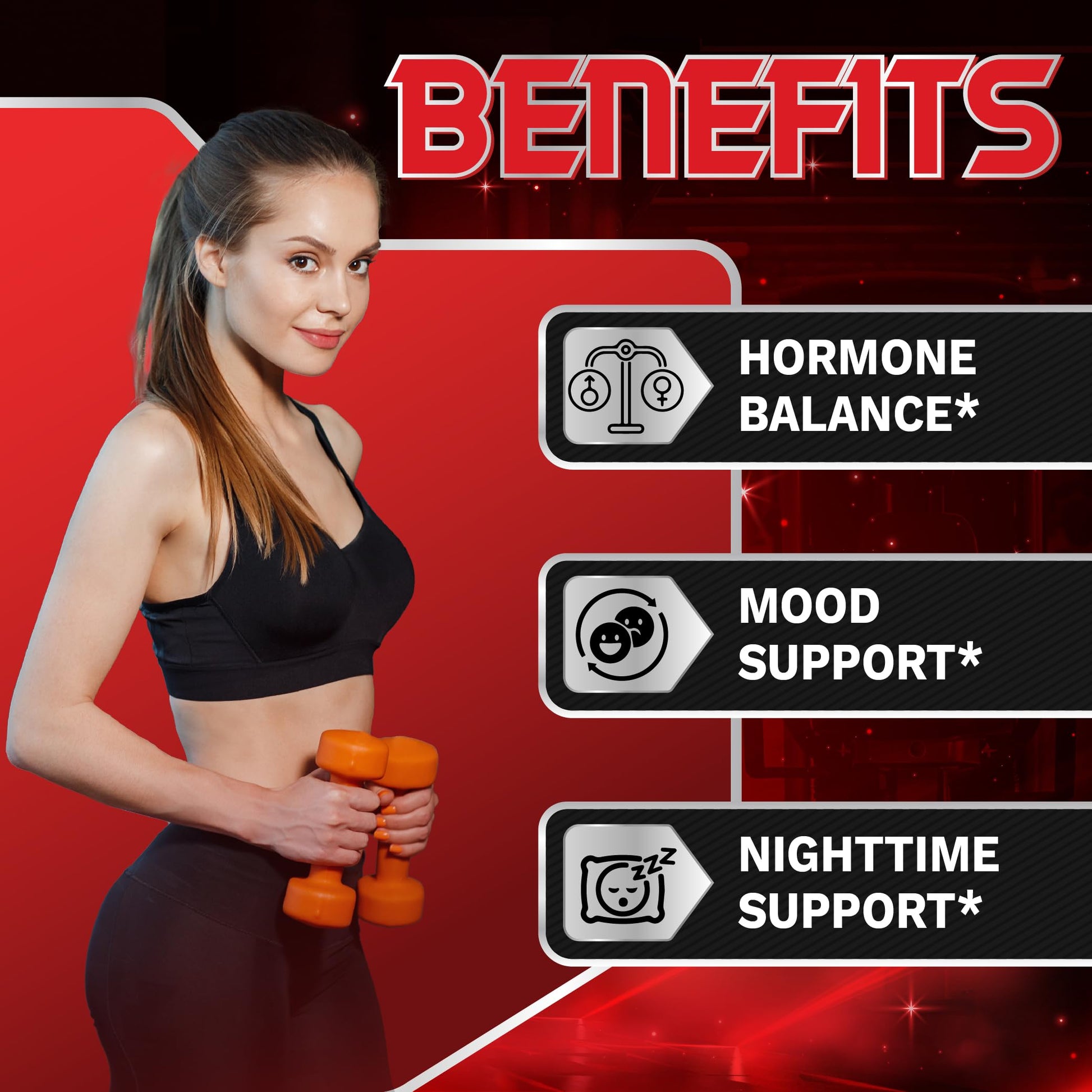 Tenmido Dong Quai supplement showing 1200mg blend ingredients like Ashwagandha and Chasteberry