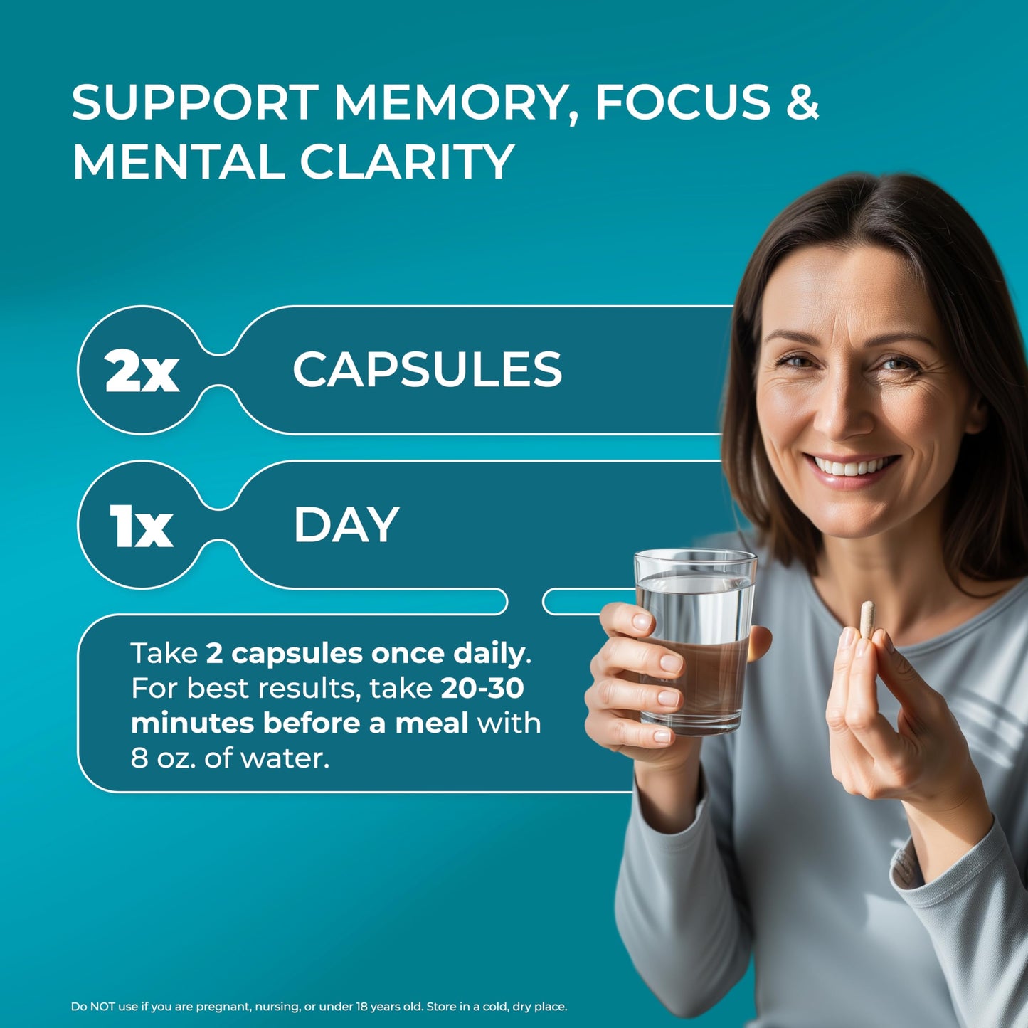 Ageless Brain vegetarian capsules containing Bacopa Monnieri