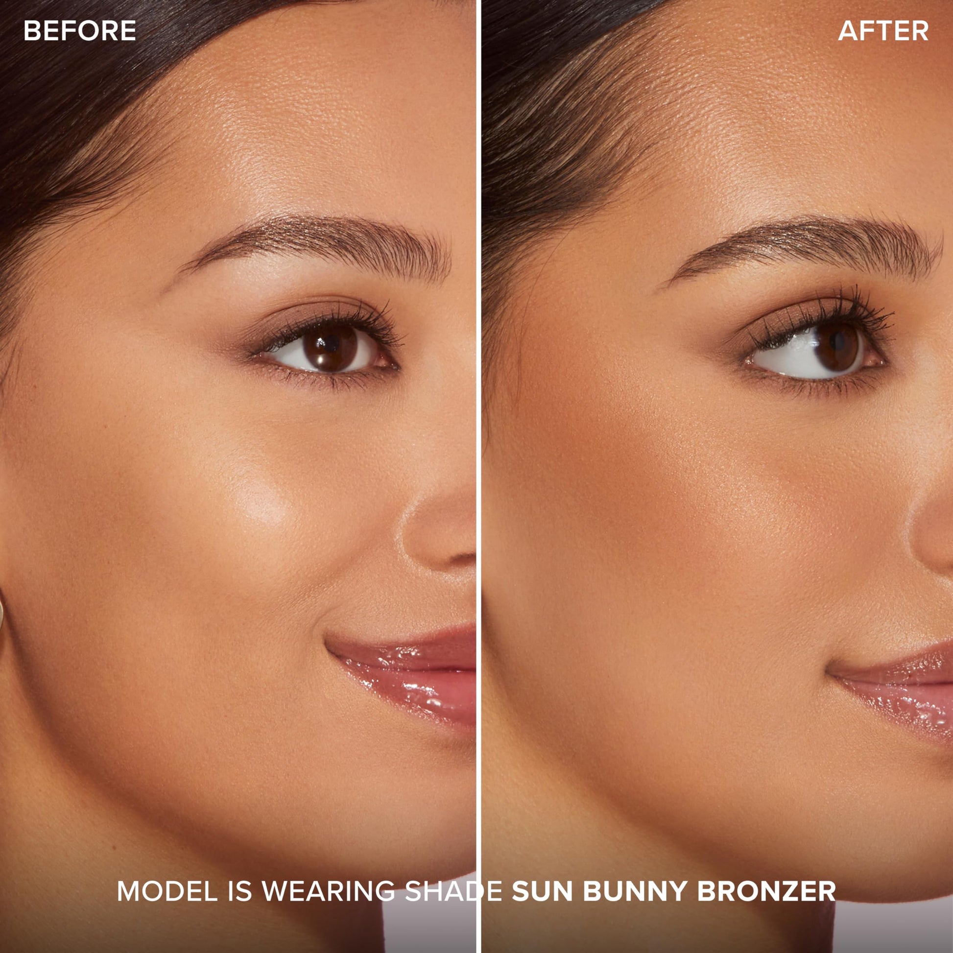 Physicians Formula Matte Monoi Butter Bronzer texture swatch on dark skin tone