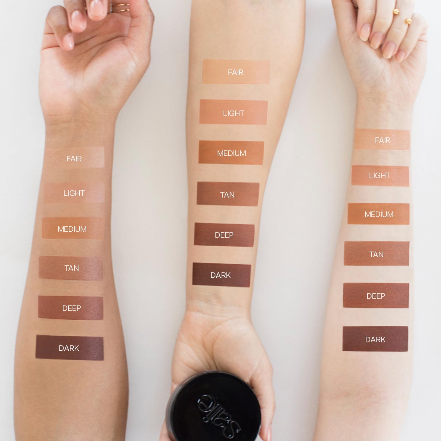 Saie effortless sculpting cream bronzer open lid view showing product