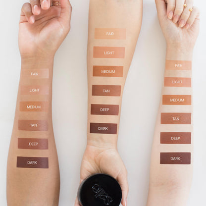 Saie effortless sculpting cream bronzer open lid view showing product