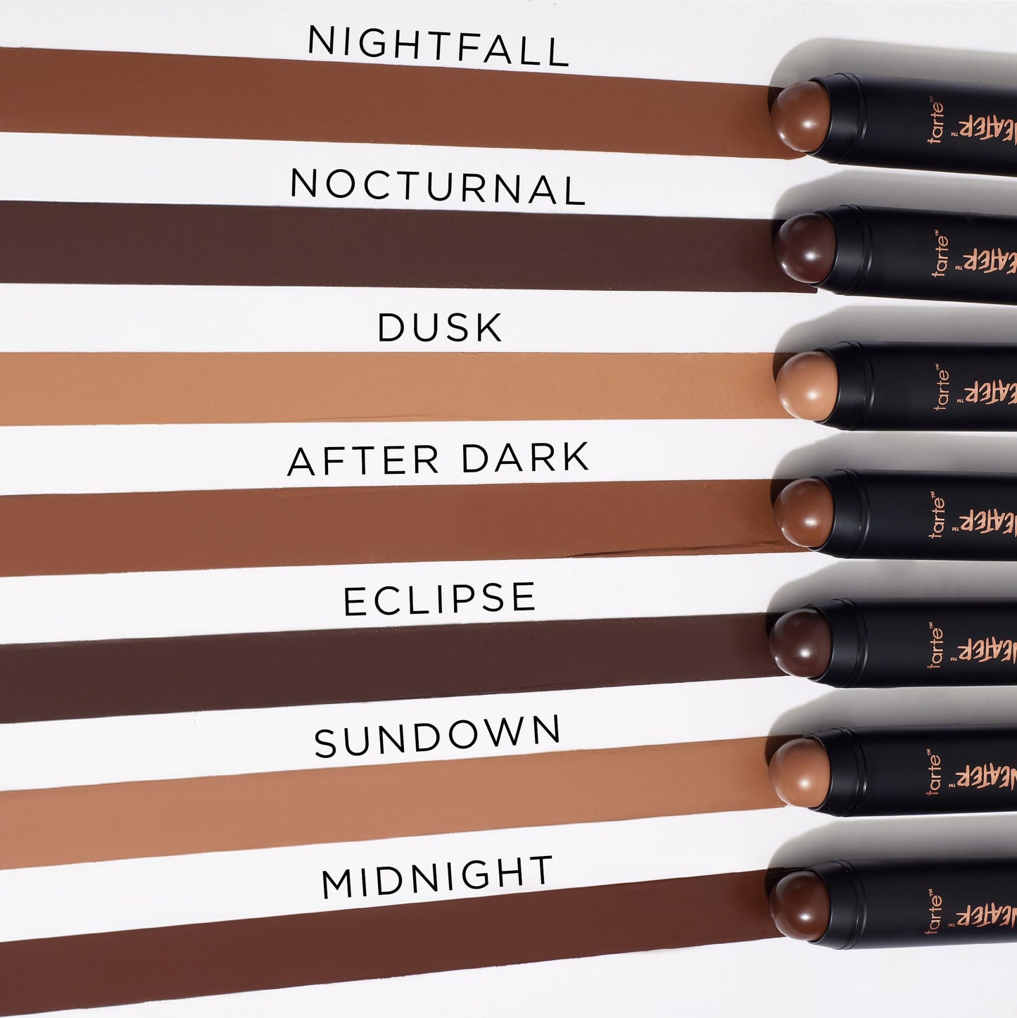 Weightless Tarte cream contour stick open to show the bronzing product