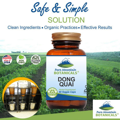 Pure Mountain Botanicals female wellness supplement capsules bottle showing kosher certification
