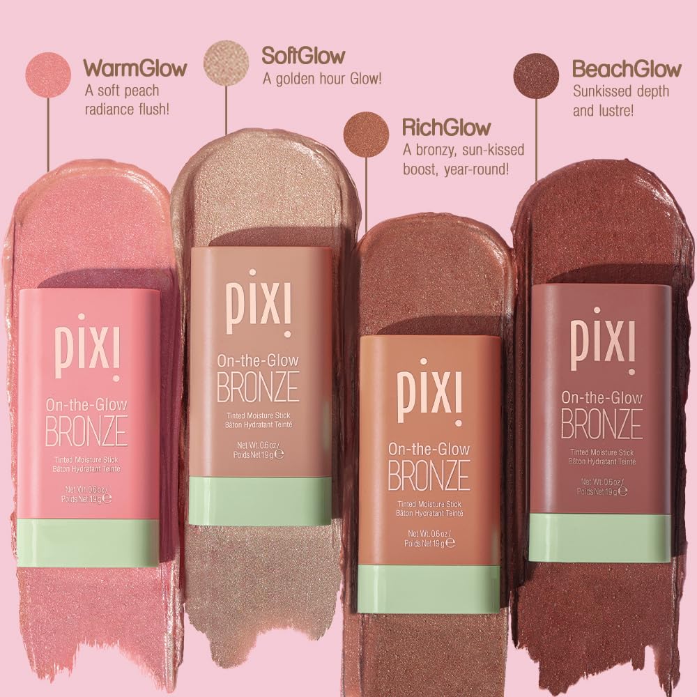 Pixi hydrating solid moisturizer bronzer stick showing official ingredient information.
