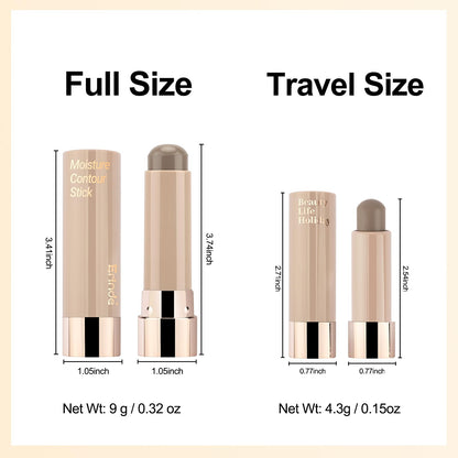 Erinde cream contour stick for fair skin being applied to show its smooth matte texture.