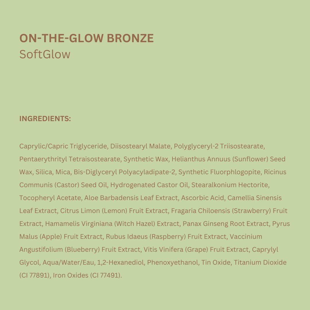 Pixi solid tint moisturizing bronzer stick applied on cheeks for a sun-kissed glow.