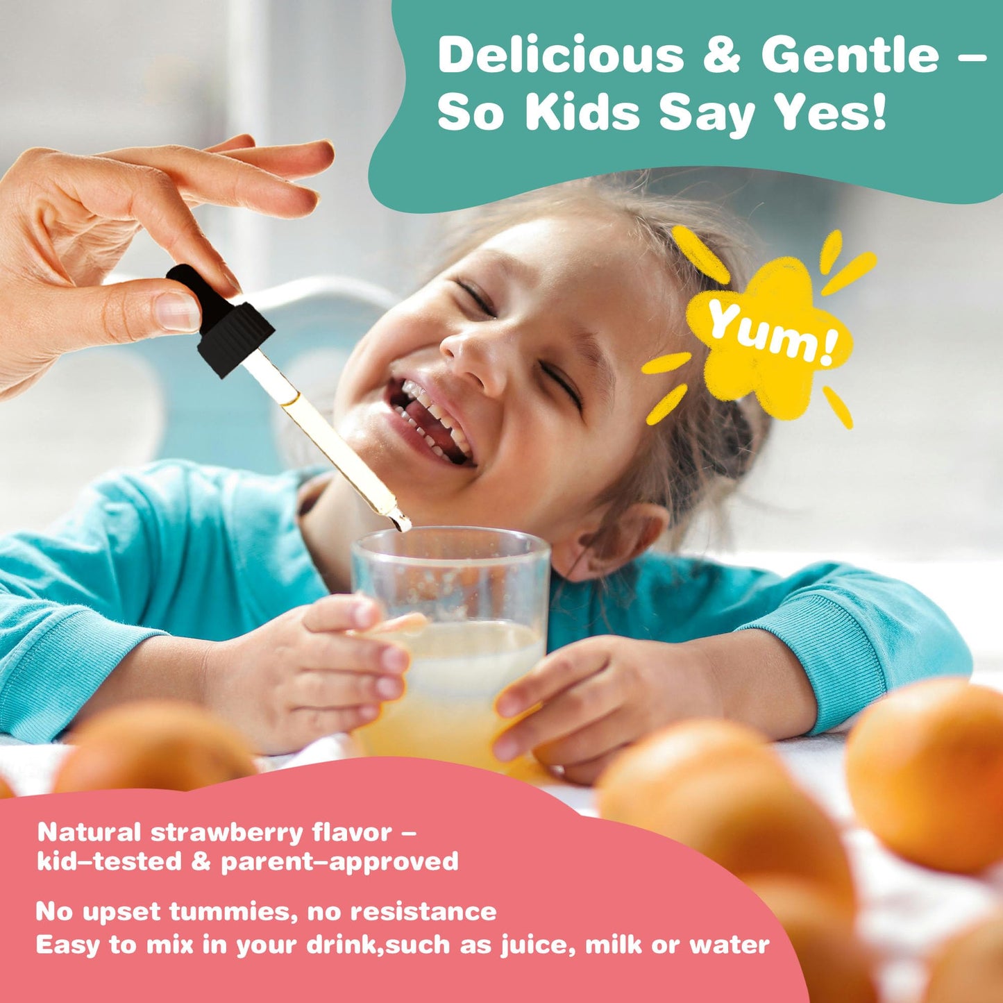 Authentic USA imported Well and Whole children dietary supplement for picky eaters showing sugar free certification.