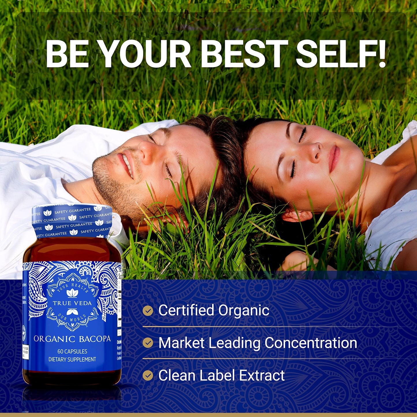 Authentic USA imported True Veda relaxation and cognitive supplement label details
