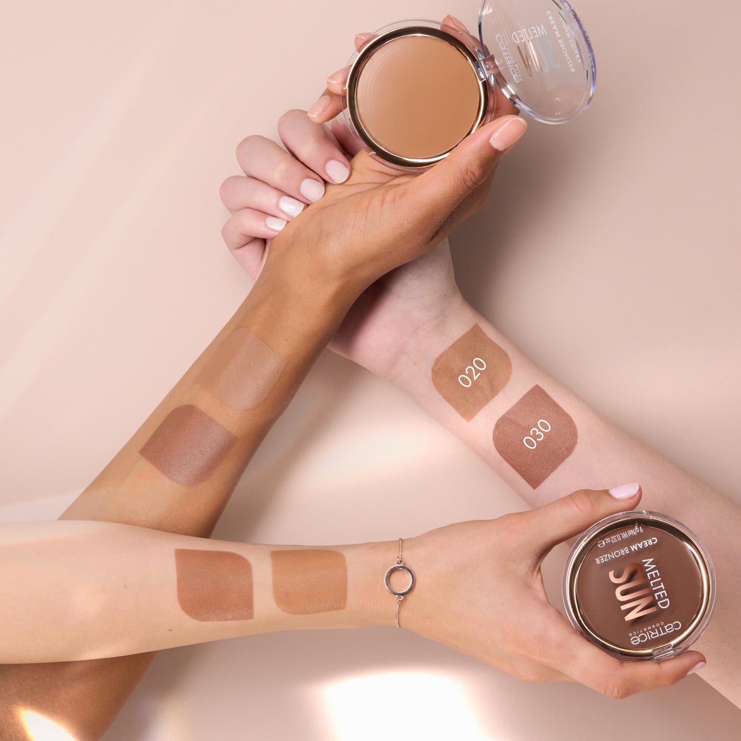 Open compact of Catrice matte cream bronzer