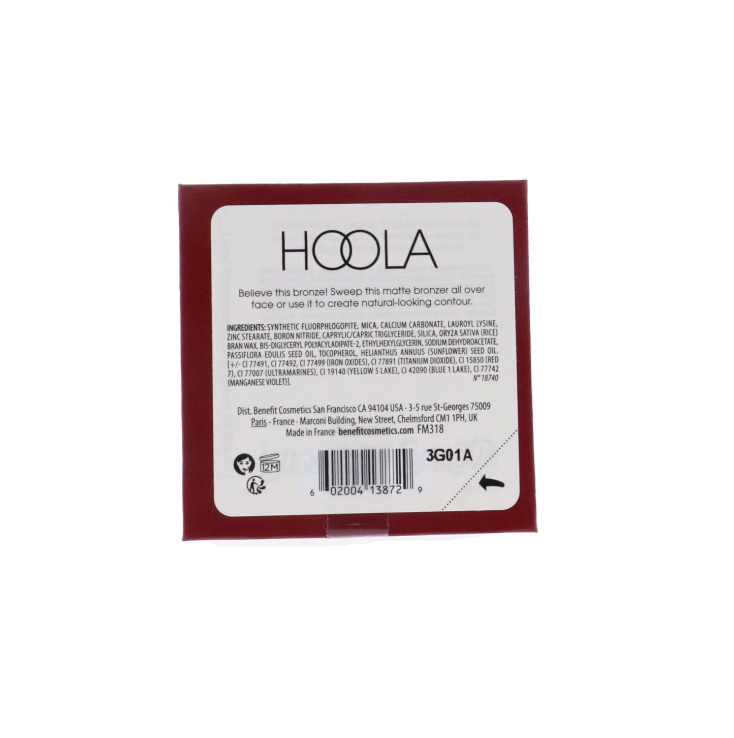 Benefit Hoola contouring powder open compact showing mirror and original shade
