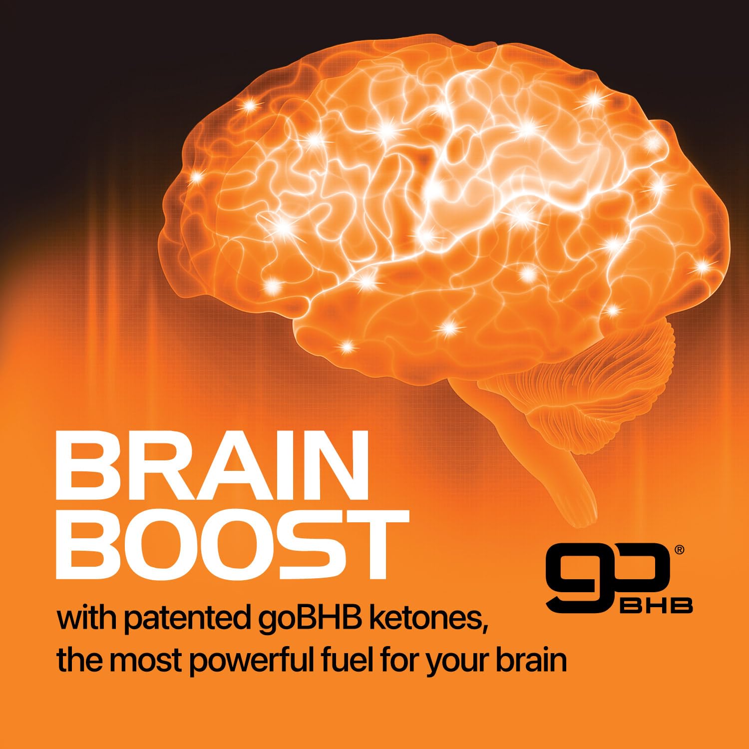 Real Ketones mental focus nootropic supplement packaging highlighting goBHB ketones and Bacopa ingredients.