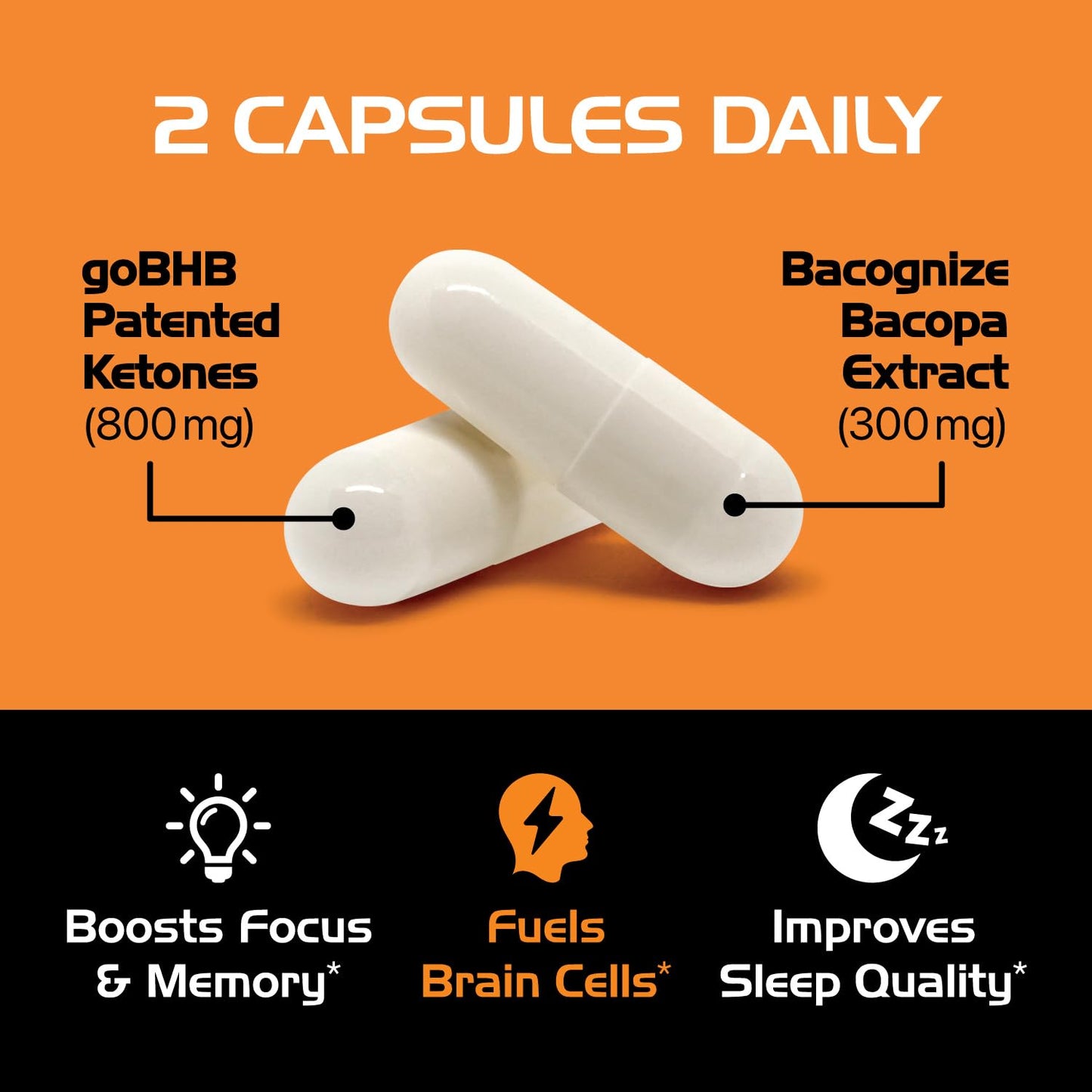 Side view of Real Ketones dietary supplement bottle illustrating the vegetarian and sugar free labels.