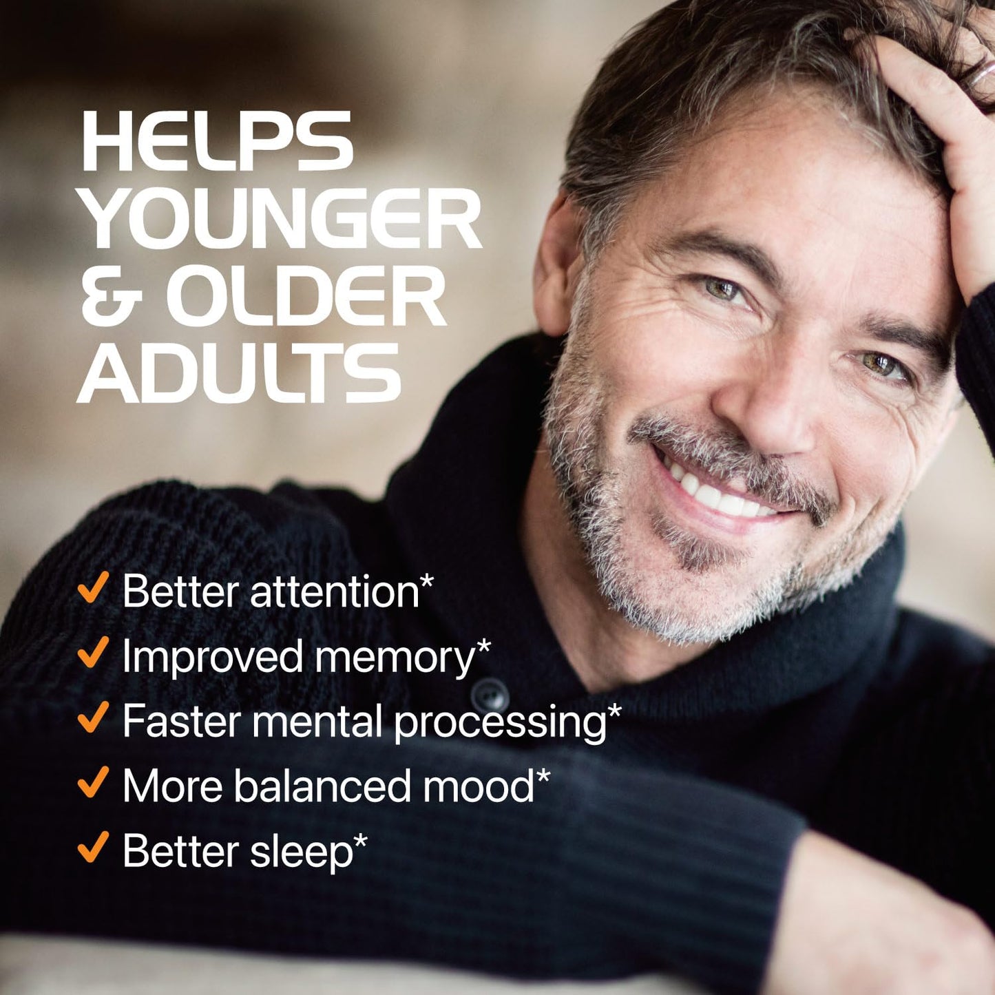 Premium imported USA brain booster supplement bottle for mental clarity and memory enhancement.