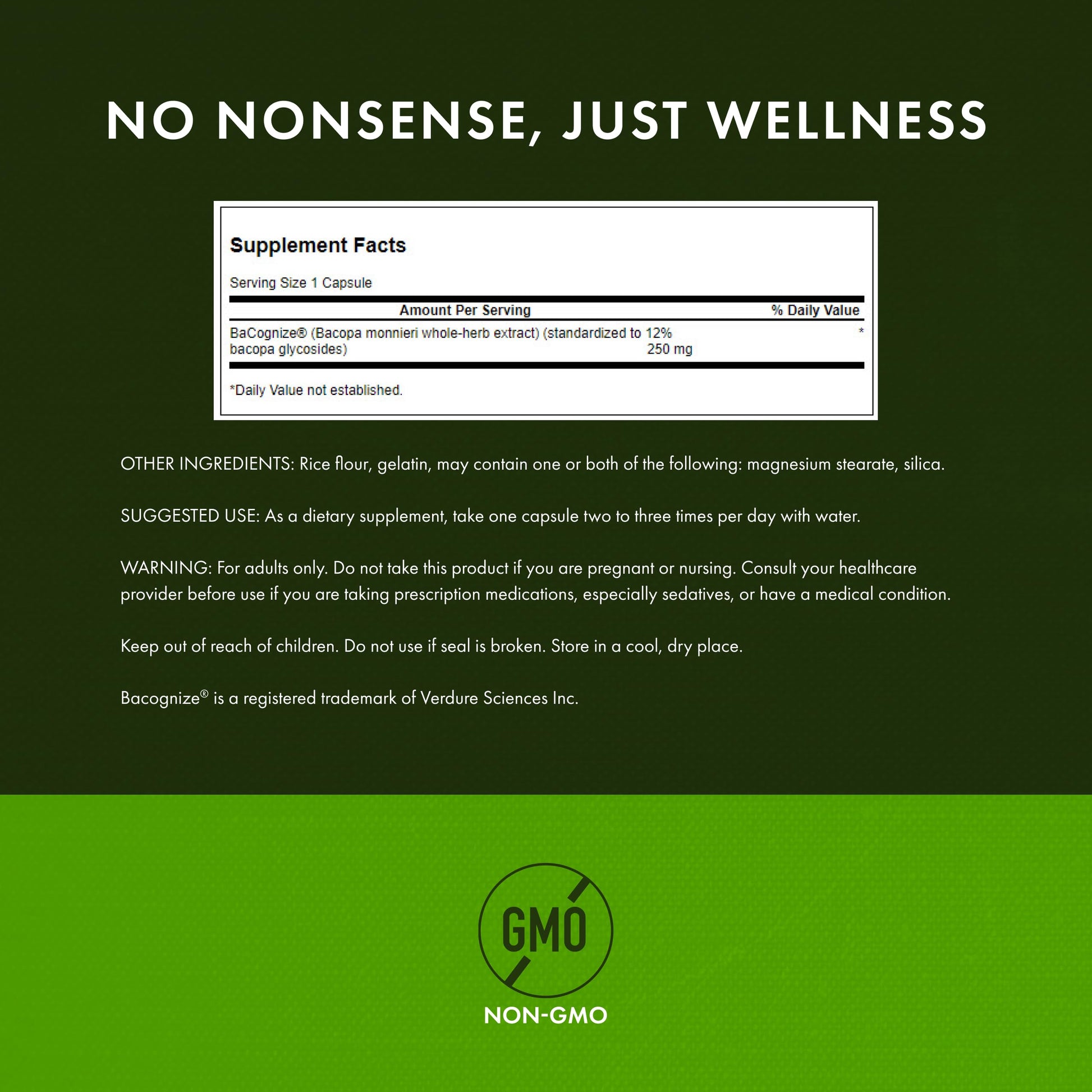 Imported USA Swanson Bacopa Monnieri 90 capsules bottle showing cognitive benefits