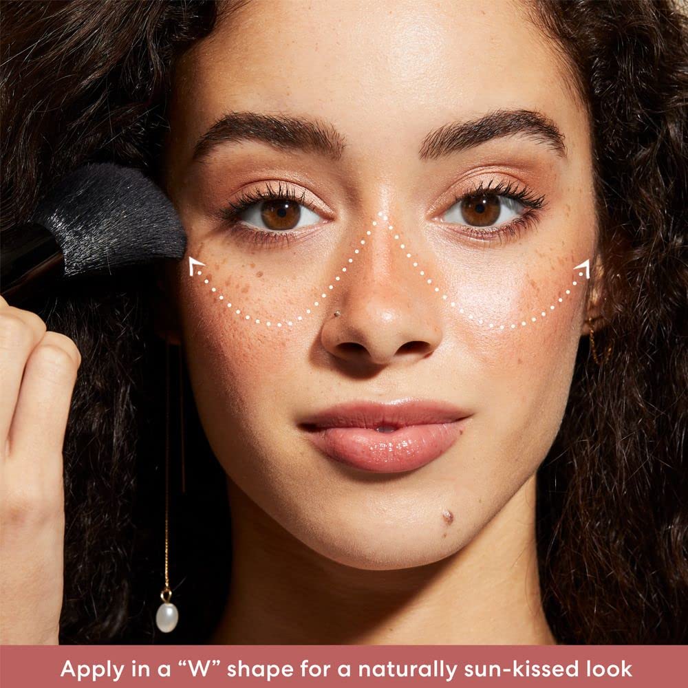 Top angle view of Bareminerals Gen Nude Blonzer showing smooth silky texture in container