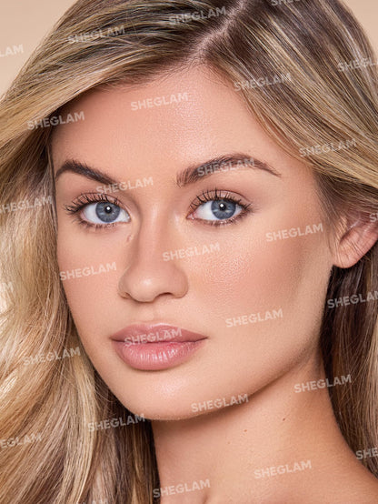 SHEGLAM liquid bronzer Toffee shade swatch on skin demonstrating natural finish