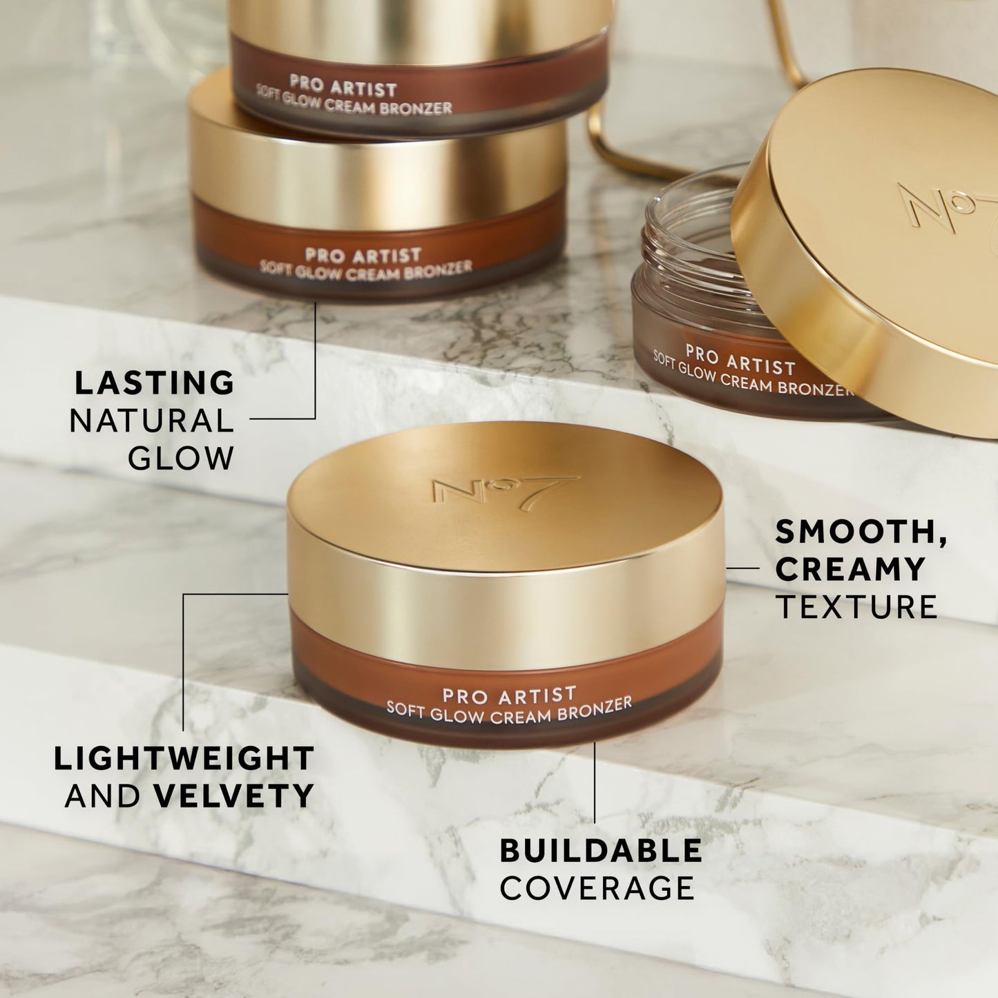 Authentic USA imported cream bronzer packaging back details