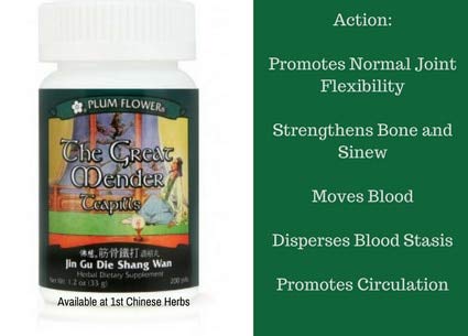Authentic Plum Flower The Great Mender herbal pills for muscle strains and joint health