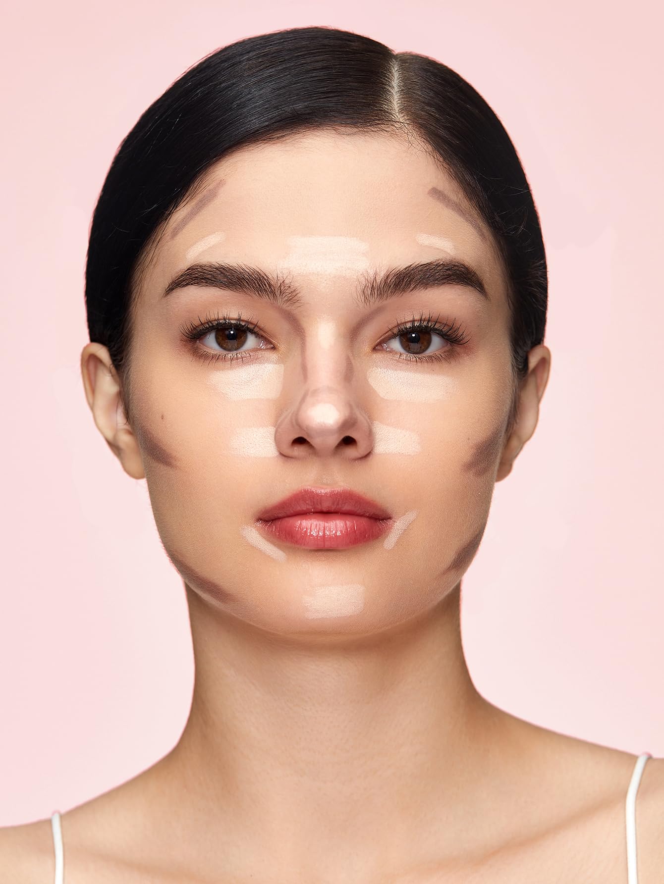 SHEGLAM cream bronzer and highlighter stick precision tip close up look.