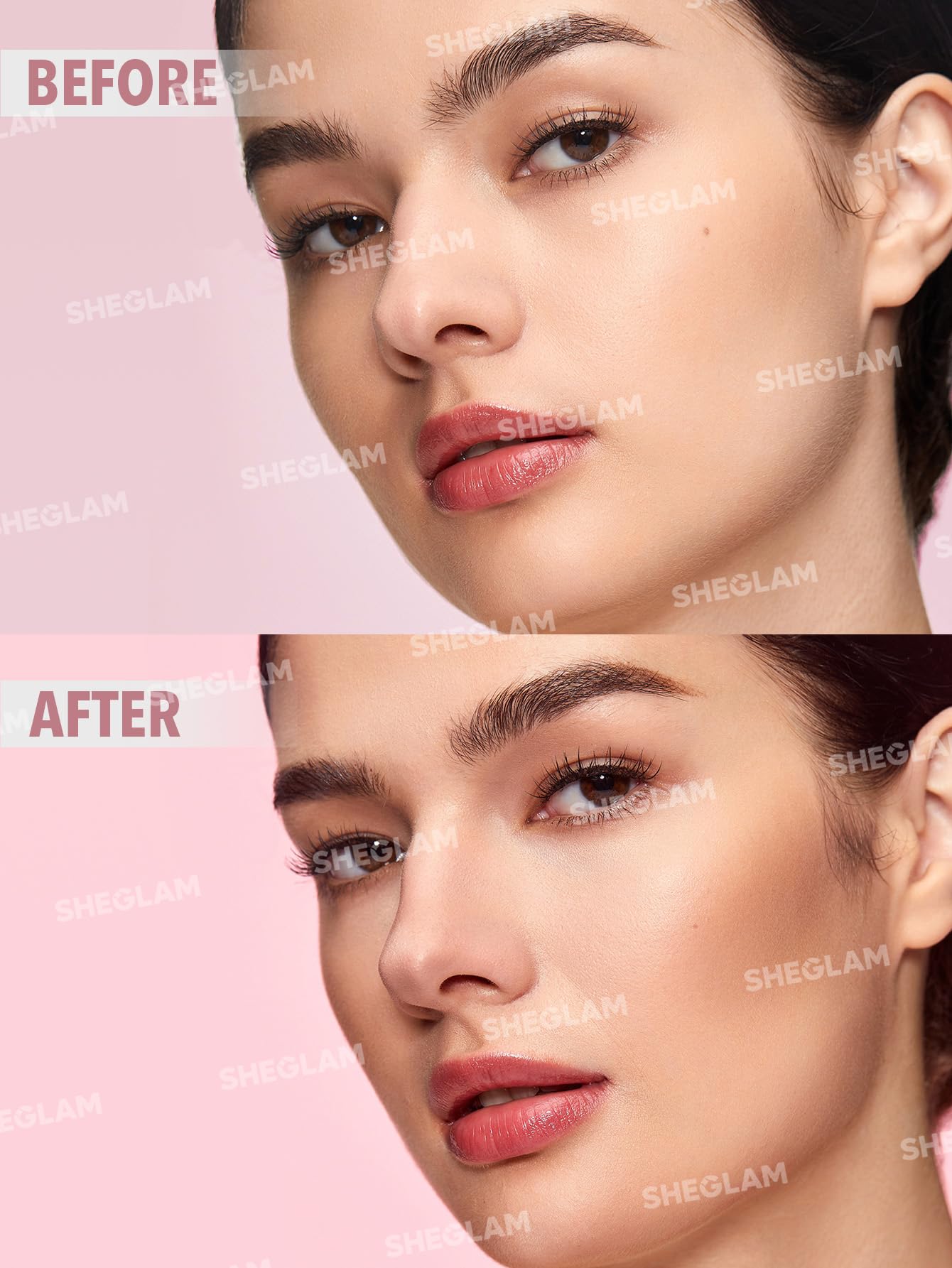 Dual-ended makeup stick for three-dimensional facial sculpting packaging view.