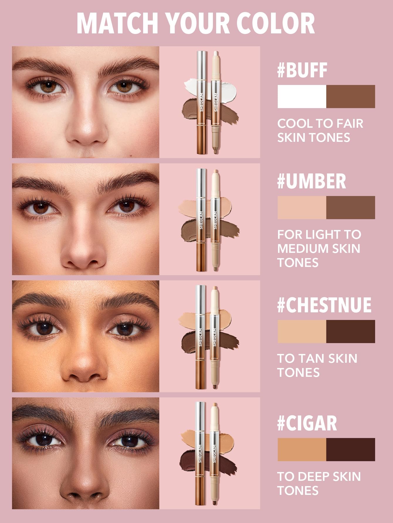 Foolproof cream bronzer pen dual head application demonstration view.