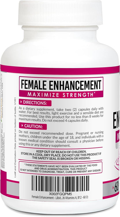 Side view of Amplicell vegetarian capsules bottle showing dosage instructions and directions for use