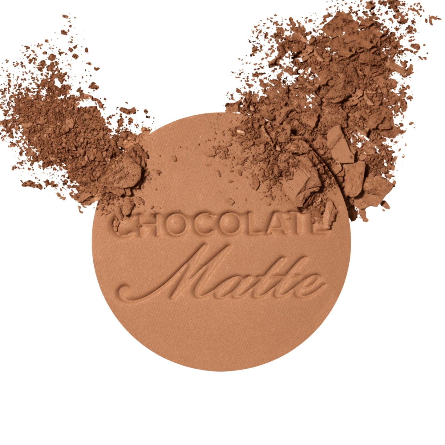 Too Faced real cocoa infused powder bronzer open compact showing powder texture
