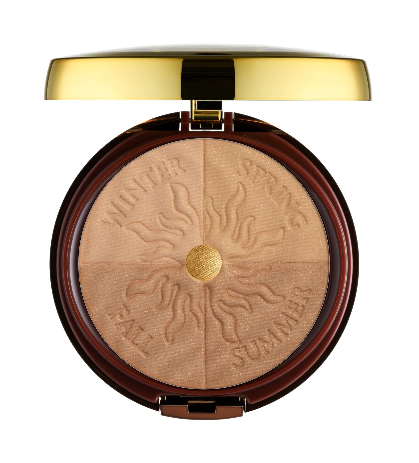 Four shade customizable face palette for a natural sun kissed glow