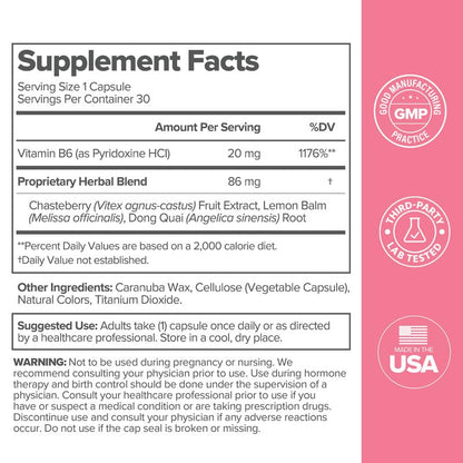 Vegan FLO PMS capsules by O Positiv for reducing hormonal breakouts and bloating