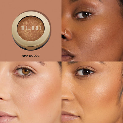 Milani Baked Bronzer Dolce swatched on skin