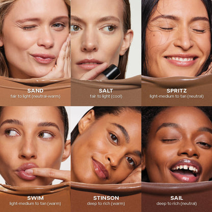 Authentic USA imported Saie makeup range side profile view