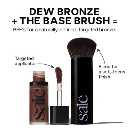 Saie Dew Bronze unboxing showing premium clean beauty components