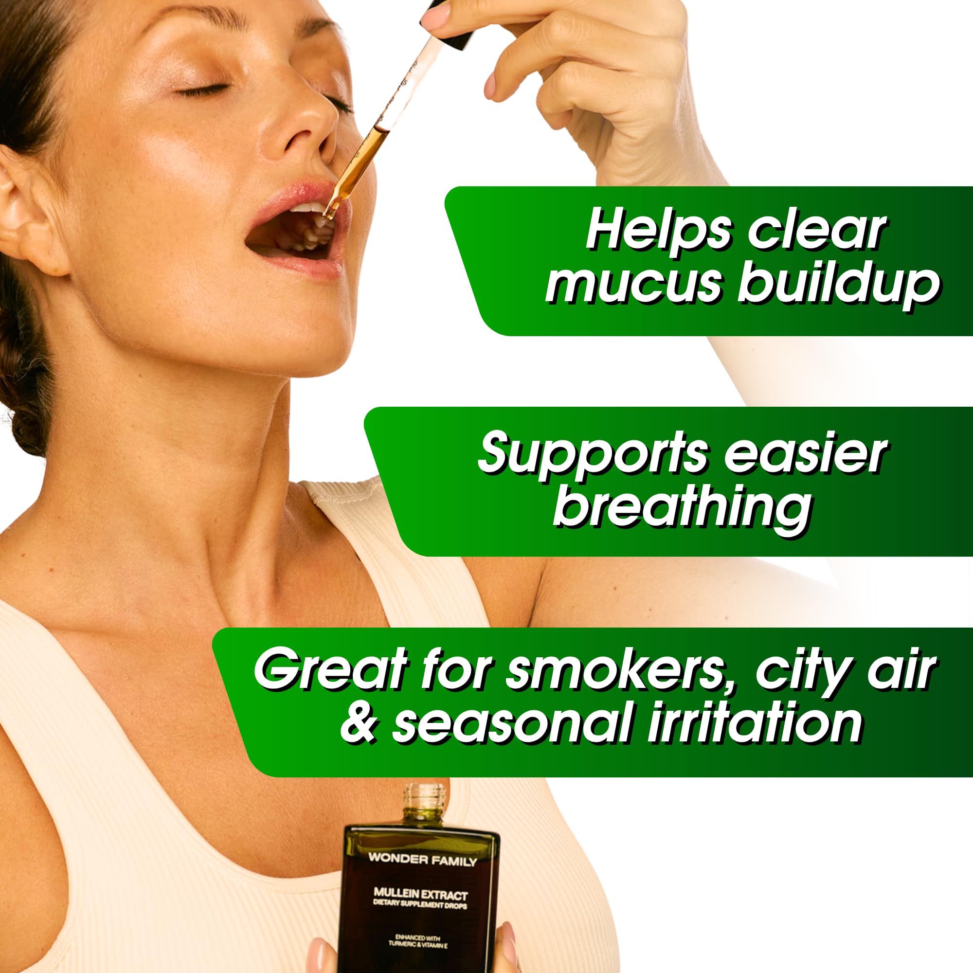 Wonder Family lung function support supplement bottle details