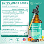 Owegel 2 fluid ounce lymphatic drainage supplement bottle