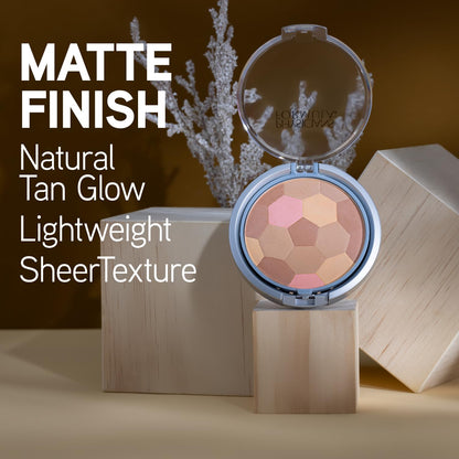 Physicians Formula color corrective matte bronzer palette opened with the built-in mirror visible.