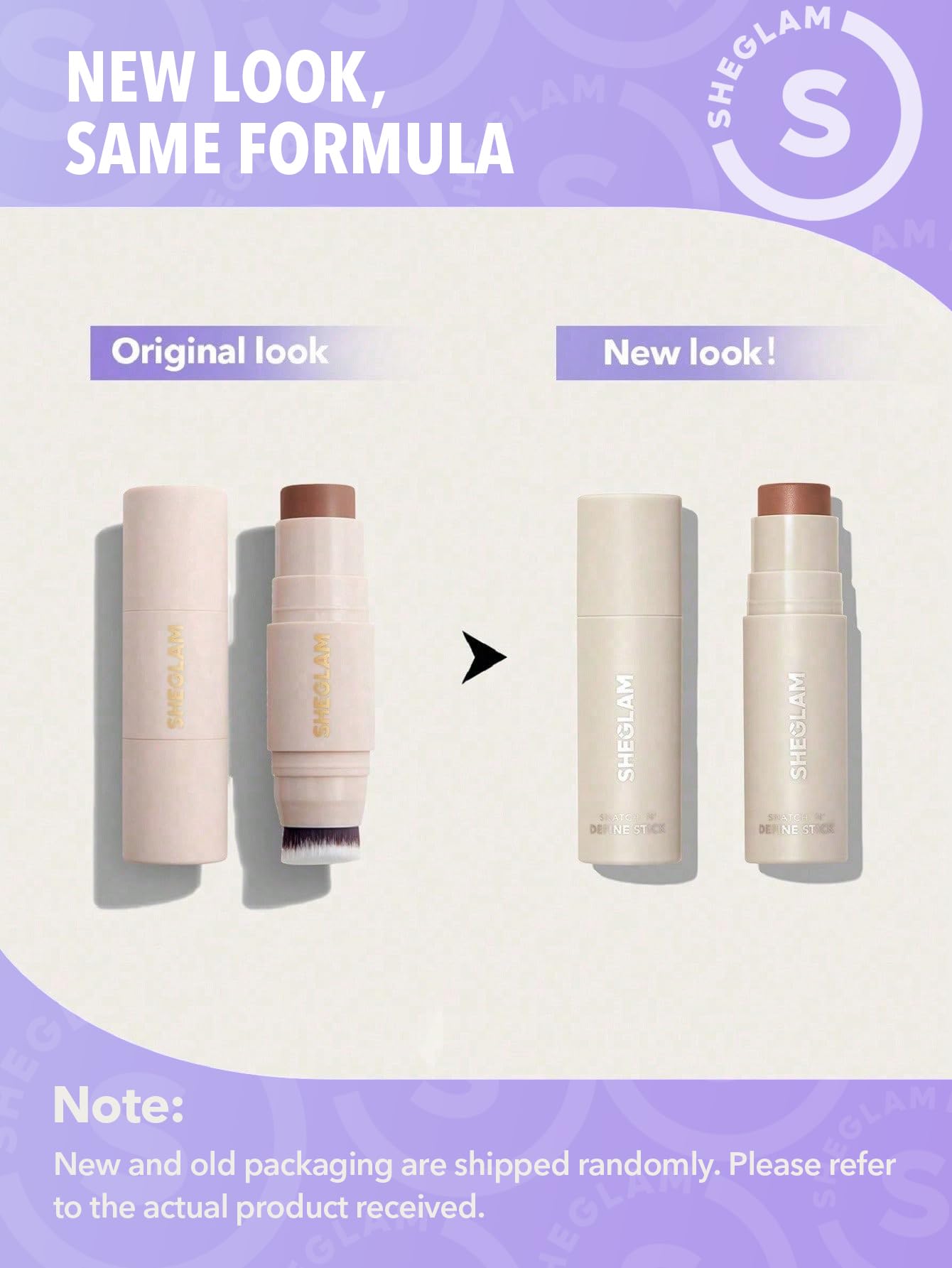Cruelty free Leaping Bunny certified SHEGLAM contour stick showing ingredients list.