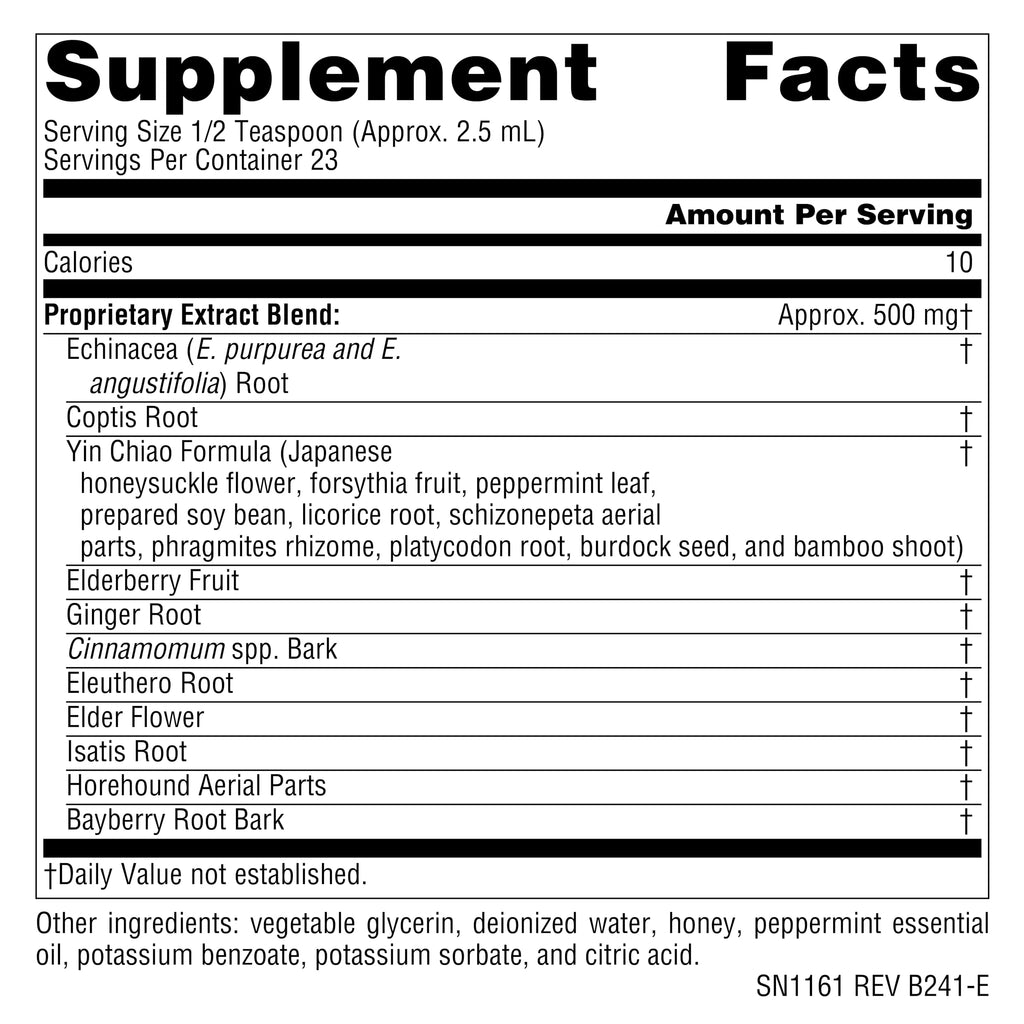 Source Naturals immune support liquid packaging details