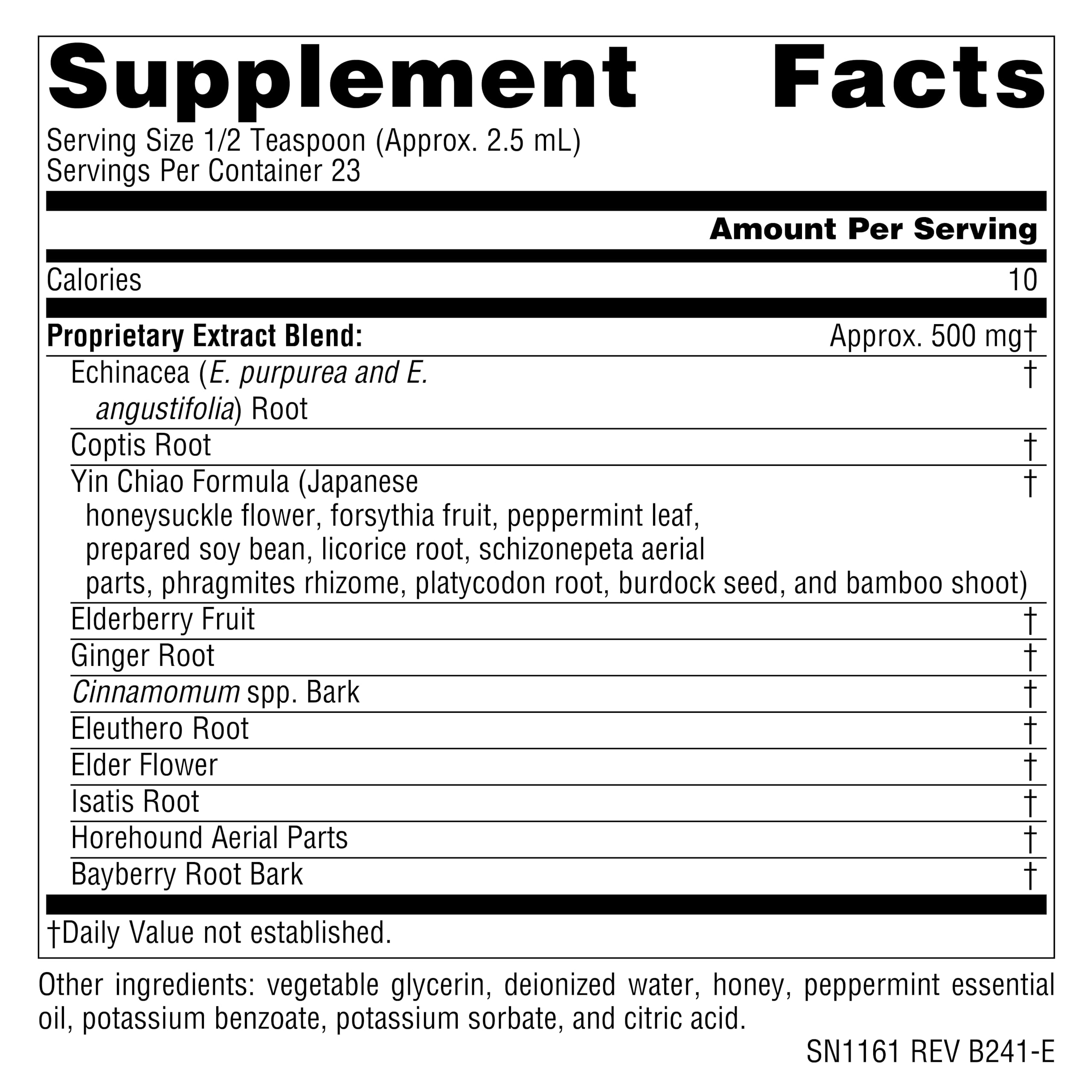 Source Naturals immune support liquid packaging details