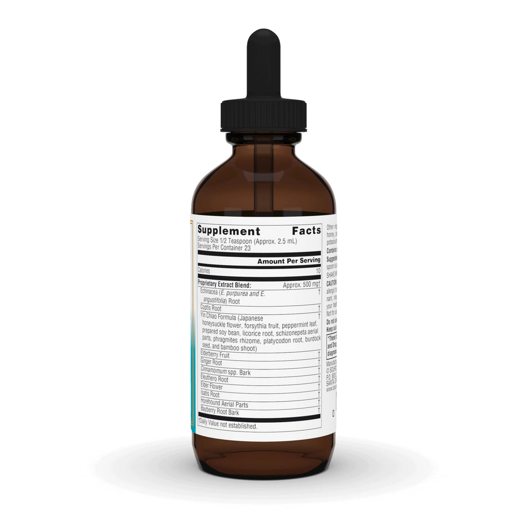 Label view of Source Naturals Herbal Resistance alcohol-free supplement