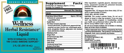 Source Naturals Wellness Herbal Resistance 2 fluid ounce bottle side profile